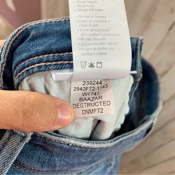 Paige Margot Crop Baazar Destructed Skinny Jeans Distressed - Picture 6 of 6